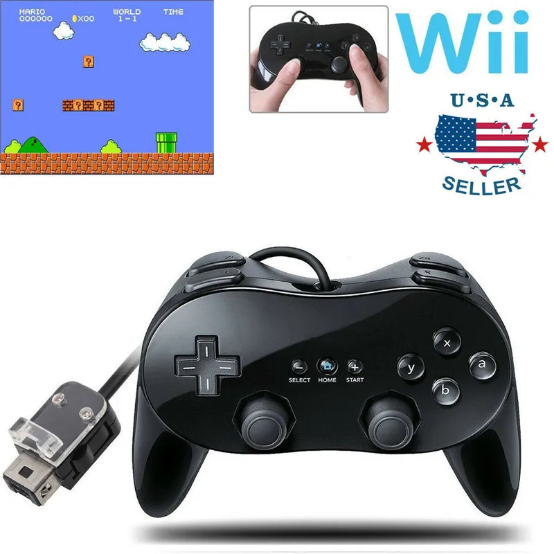 

1PC Wii Controller New Pro Classic Game Controller Pad Console Joypad Portable Controller Accessories For Nintendo Wii Remote