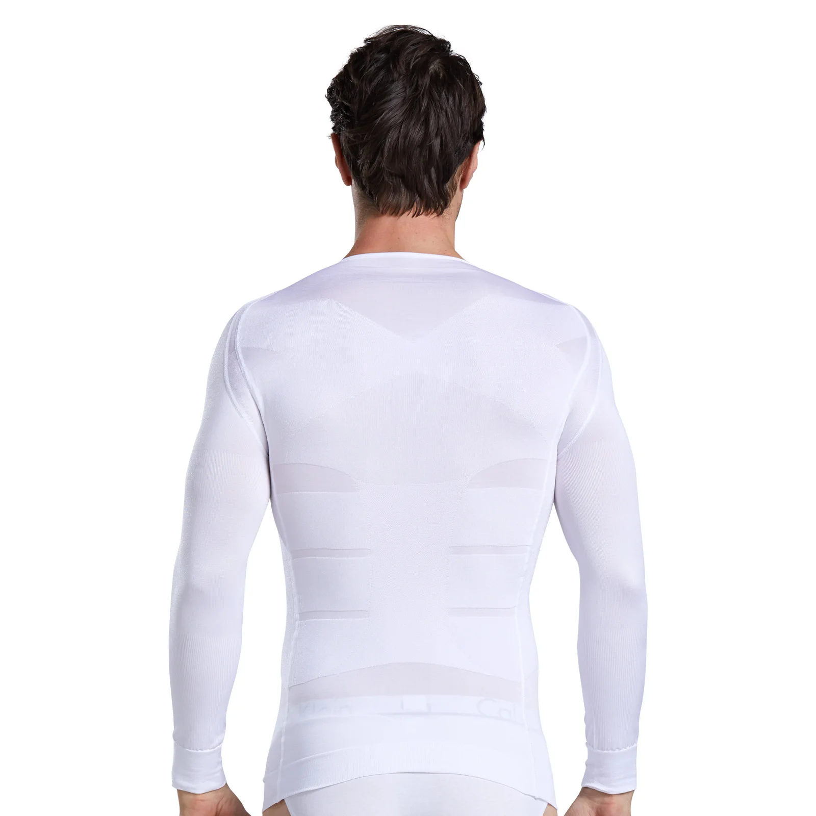 Body Shaper For Men Long Sleeve Compression Shirts Slimming  Seamless Tummy Control Gynecomastia Gym Workout Undershirt