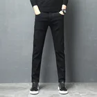 Джинсы для мужчин облегающие брюки 2020 Новинка классические мужские джинсовые дизайнерские брюки повседневные обтягивающие прямые осенние уличные брюки MOOWNUC