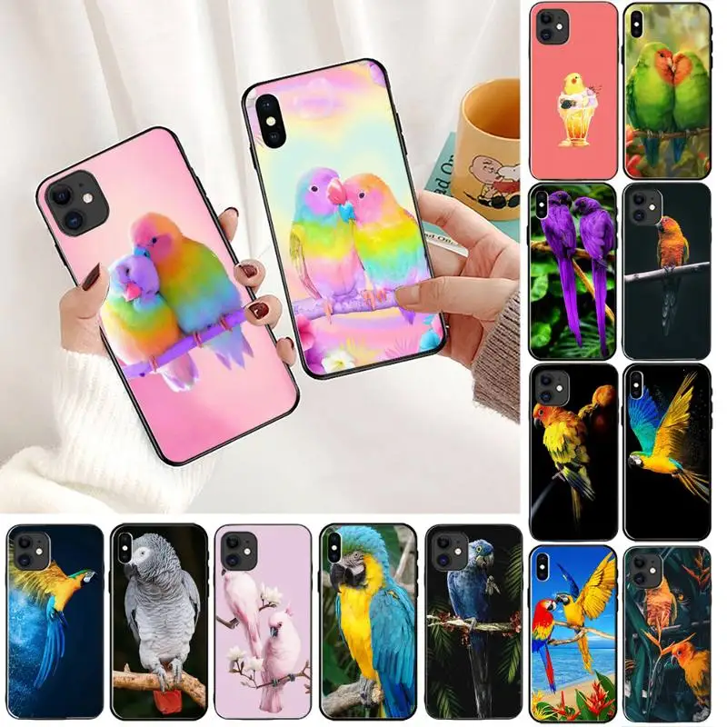 Милый чехол для телефона YNDFCNB с изображением попугаев iPhone 11 8 7 6 6S Plus X XS MAX 5 5S SE 2020 XR