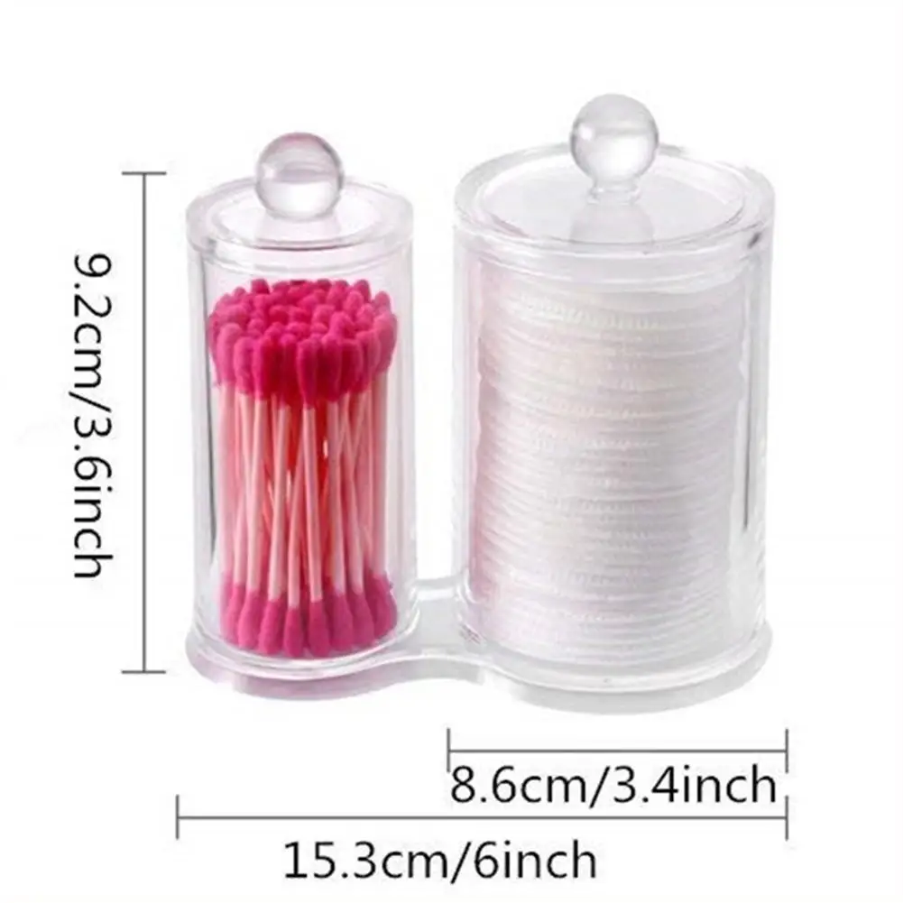 Новый макияж ватные диски держатель прозрачный акриловый тампон банка