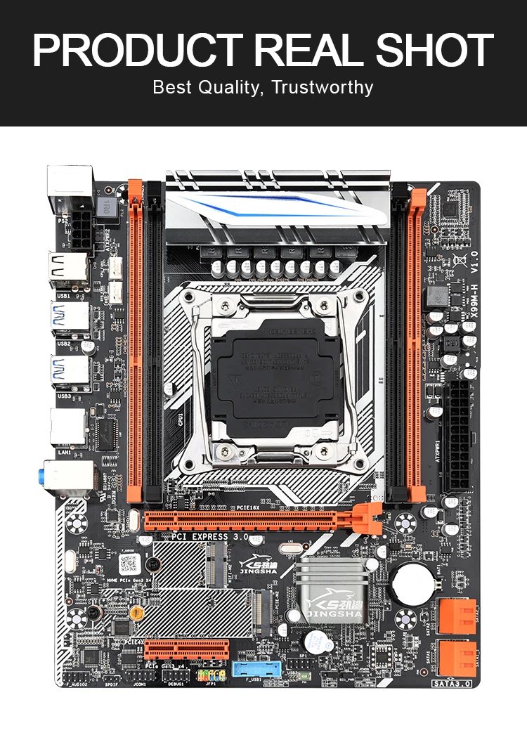 

JINGSHA X99 lga 2011-3 motherboard set with XEON E5 2620V3 and 2*8gb DDR4 2133MHZ ECC REG RAM support NVME M.2 USB3.0 SATA 3.0