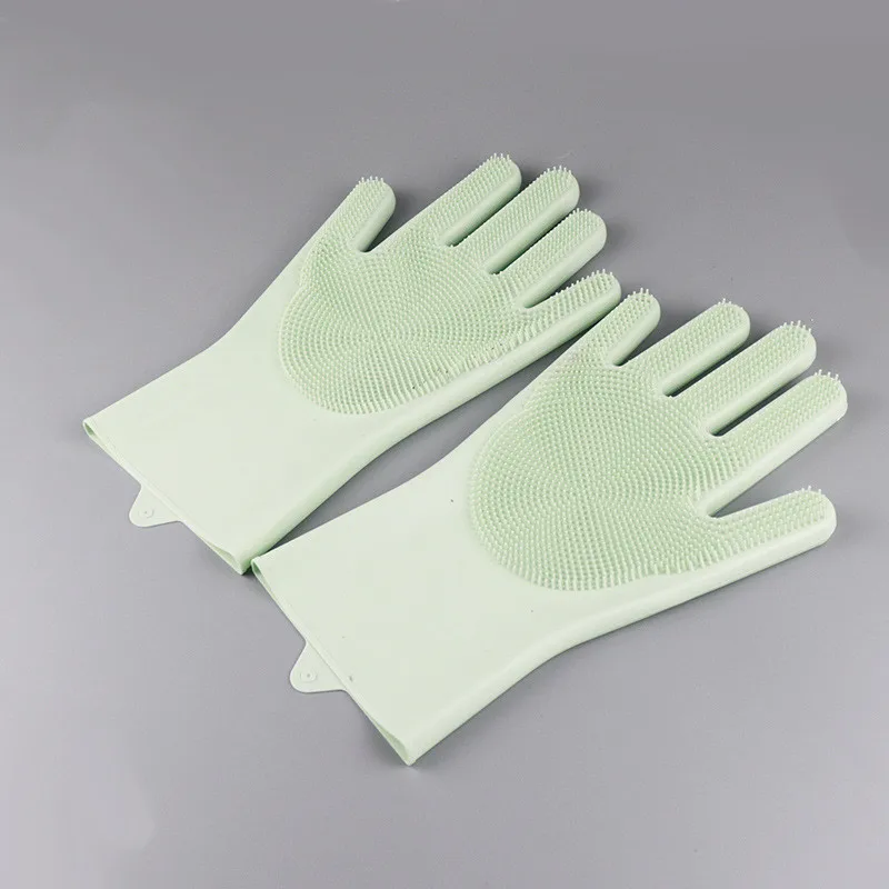 

Dishwasher Cleaning Gloves Magic Silicone Rubber Dishwashing Glove Household Scrubber Cleaning Tool Scrub 1 Pair work gloves