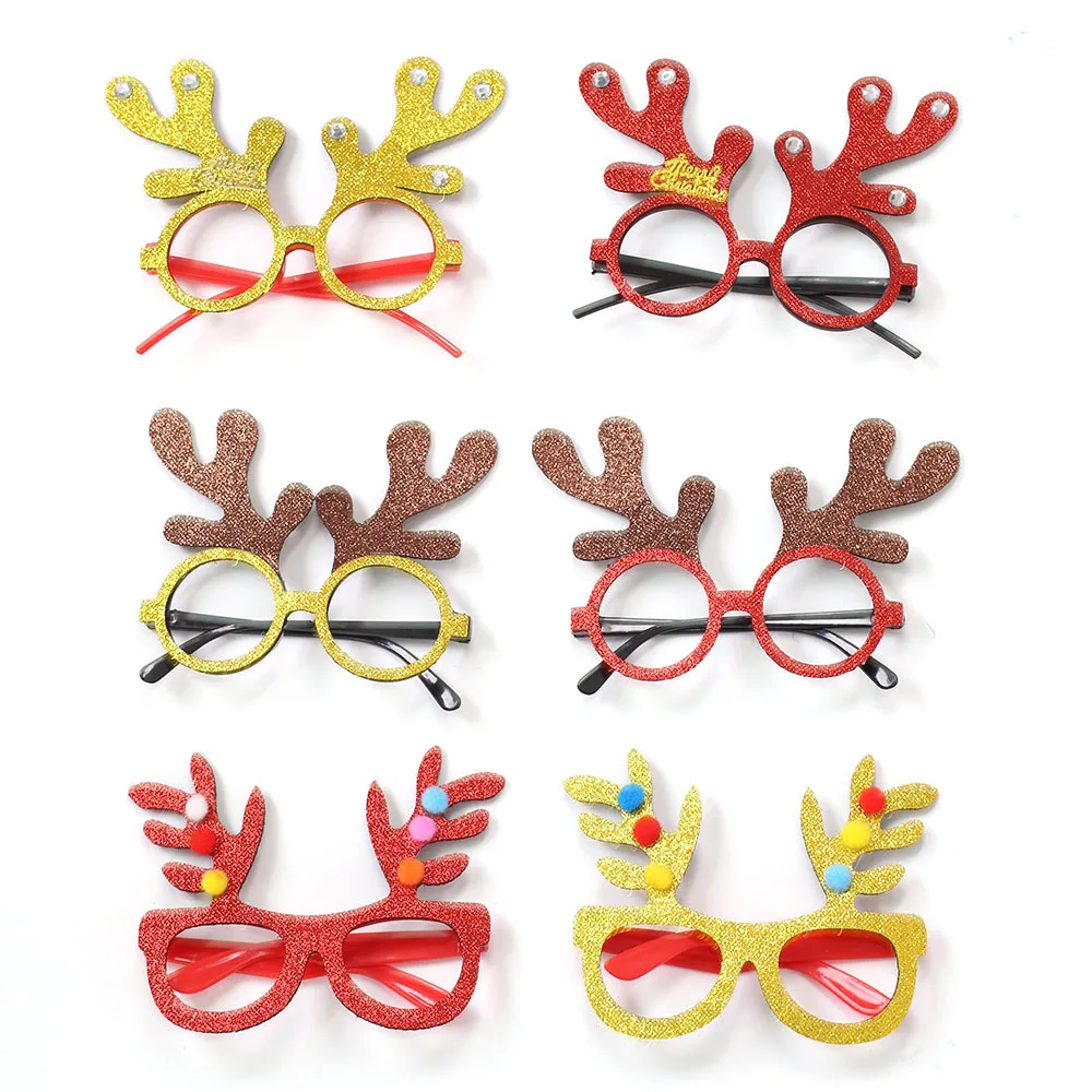 Merry Christmas Glasses Santa Snowman Xmas Tree Frameless Adult Kids Spectacle Frame Photography Props | Дом и сад