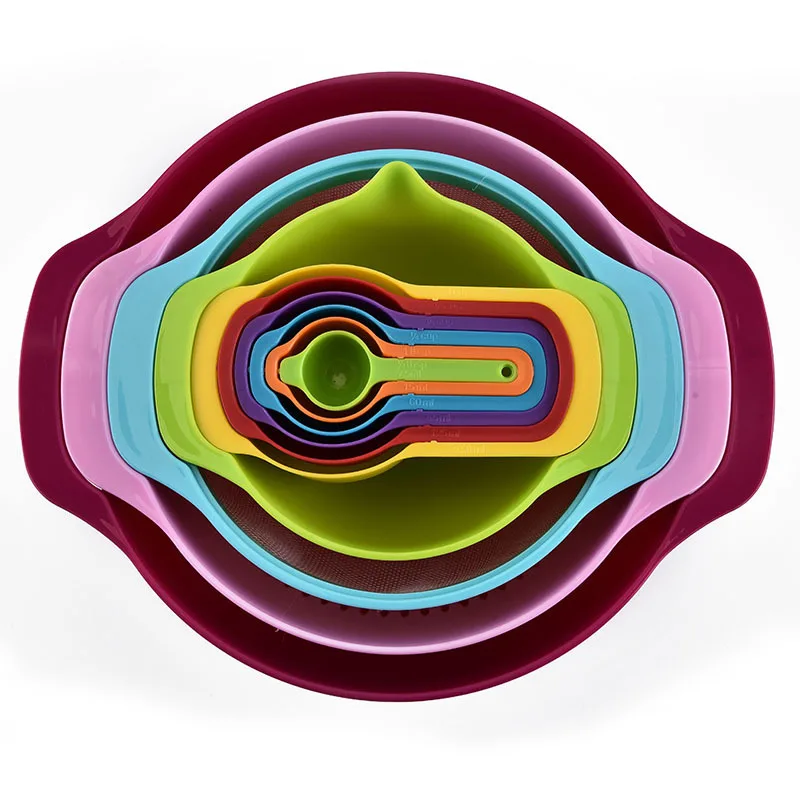 Кухня для хранения риса сито салата набор выпечки Радуга мерный стаканчик чаши