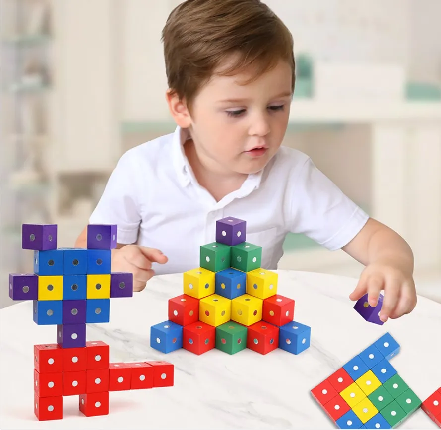 

Магнитные строительные блоки 2 см, детские игрушки, магнитные DIY модели для детей, обучающий математический подарок
