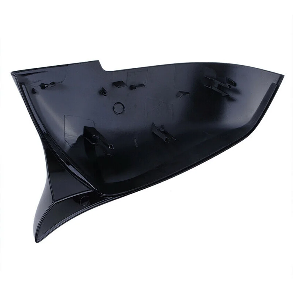 1 пара глянцевого черного зеркала заднего вида крышка Премиум АБС пластик