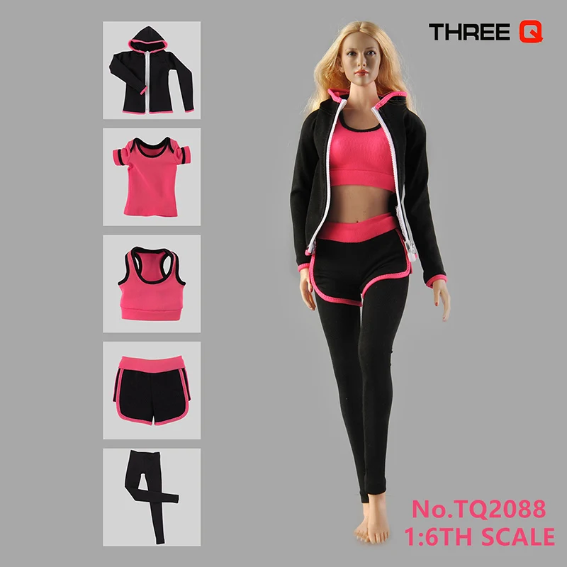 

THREEQ TQ2088 1/6 Sportswear Set Yoga Clothes Fit 12" Female PH TBL Body Toys