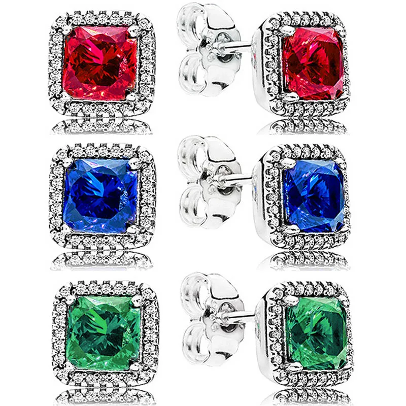 

Authentic 925 Sterling Silver Earring Classic Timeless Elegance With Crystal Stud Earring For Women Gift Original Jewelry