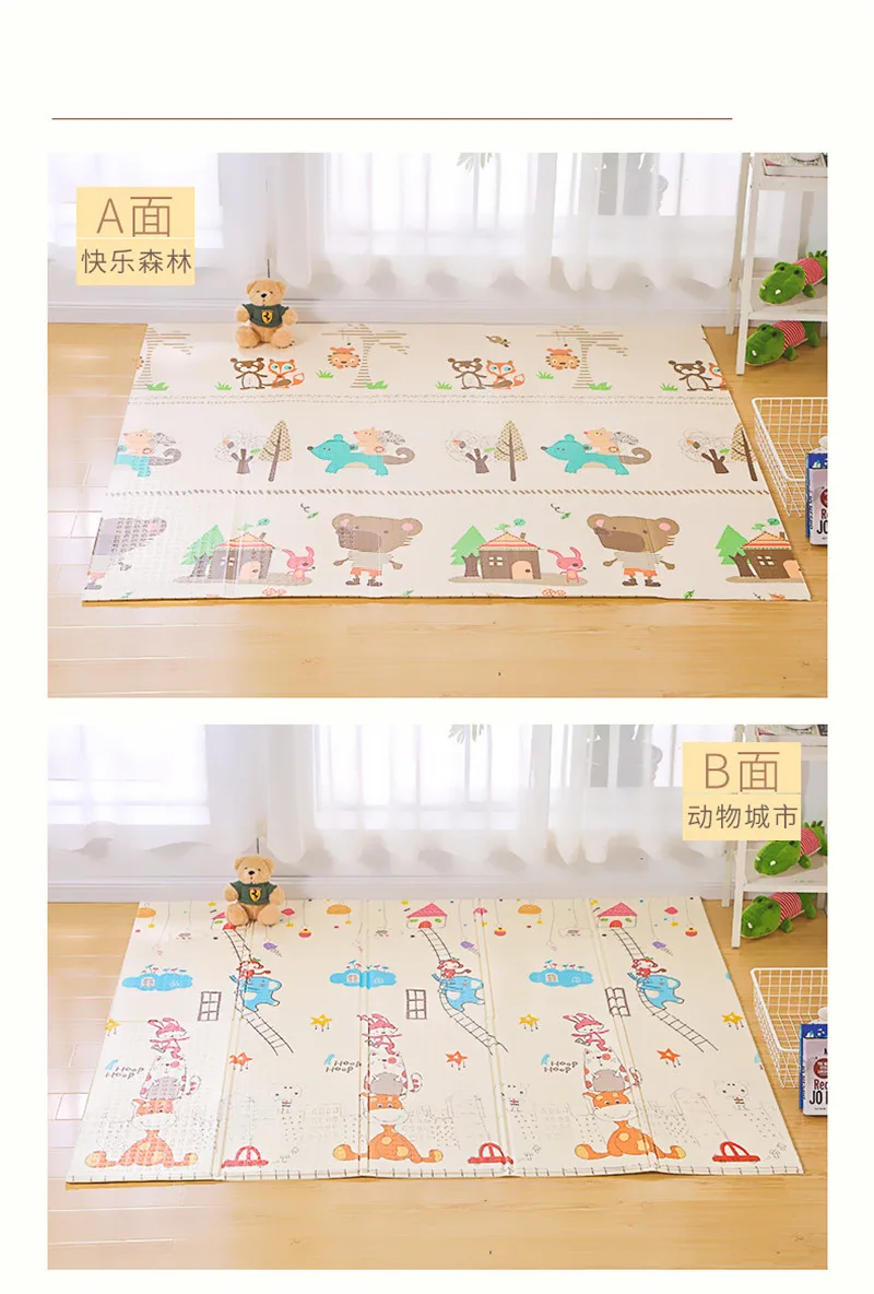 Складной детский двусторонний игровой коврик XPE Puzzle Детский коврик Tapete Infantil комната ползающий коврик нетоксичный Детский ковер Brinquedos