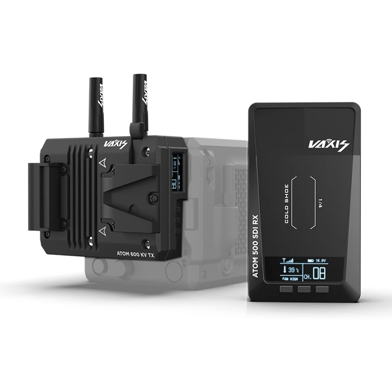 

Vaxis ATOM 600 KV Wireless Transmitter 1080p Video 600ft Wireless Transmission System for RED komodo Camera SDI IN OUT 600KV