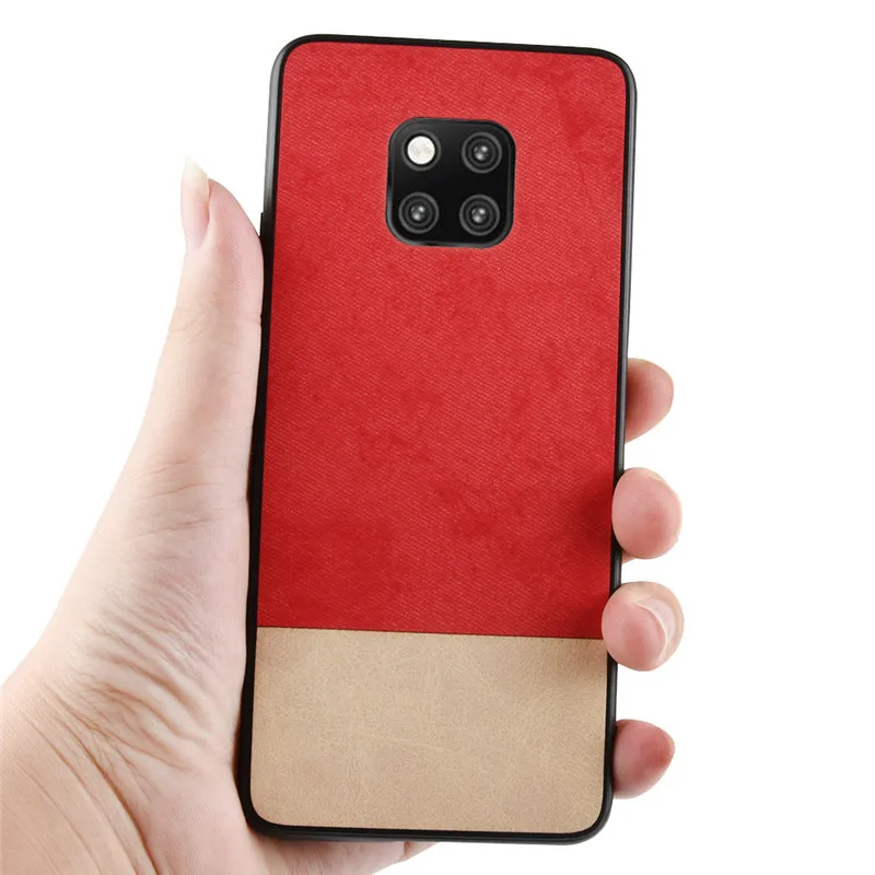 for Huawei Mate 30 Pro 20 20X Lite Case Farbic Leather Matte Back Cover Soft Bumper Mate20 X 20Pro Funda Shell |