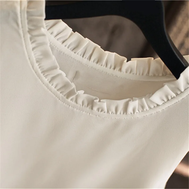 Новые модные женские топы 2019 женская летняя обувь 12 Цвета шифоновые футболки