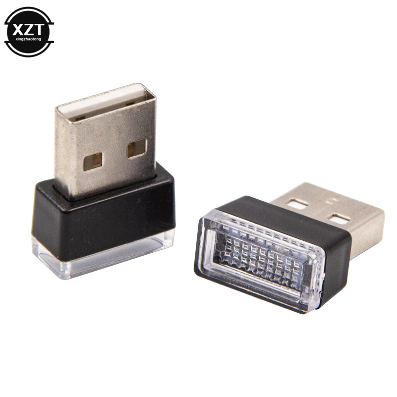 Светодиодный мини светильник для автомобиля с USB атмосферный декоративный
