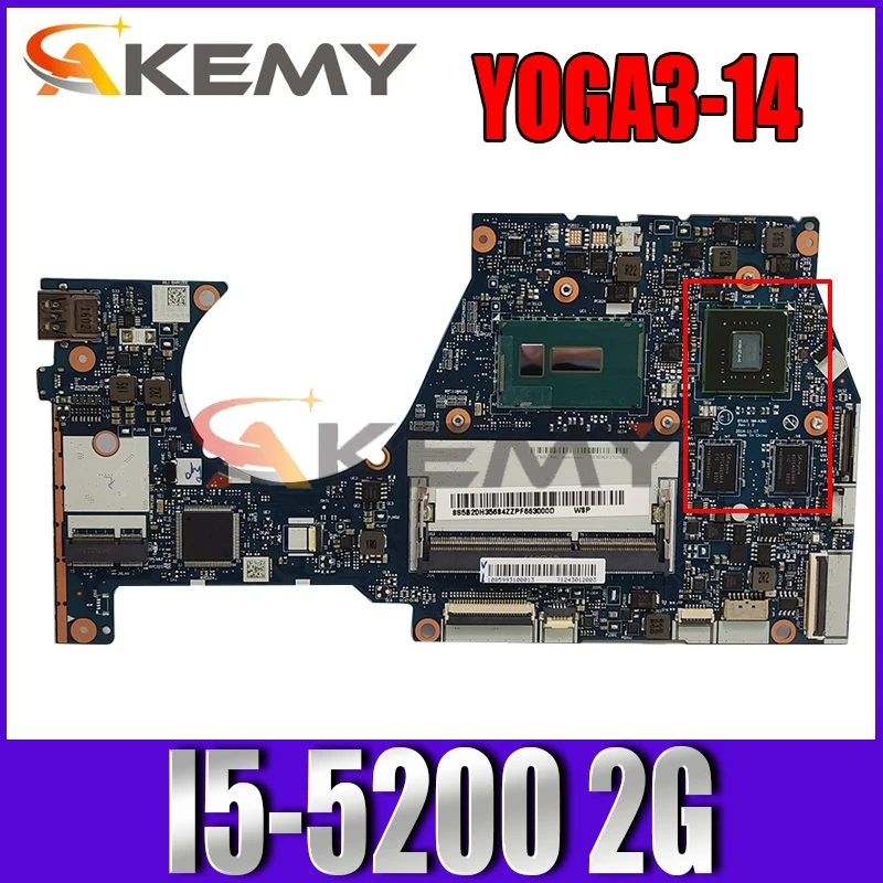 

for Applicable to YOGA3-14 notebook motherboard I5-5200 2G number NM-A381 FRU 5B20H35685 5B20H35687 5B20H35597