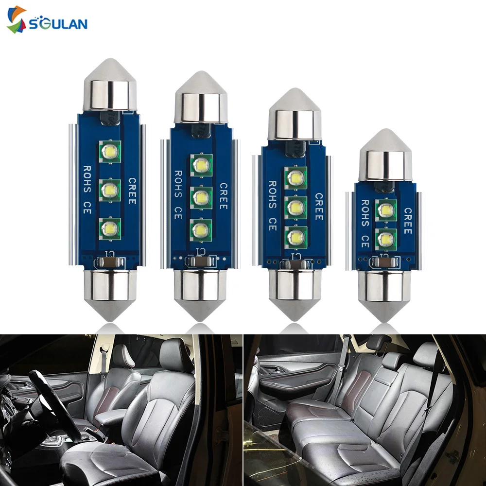 Супер яркий чип Canbus C5W C10W гирлянда 31 мм 36 39 41 автомобисветодиодный светодиодная