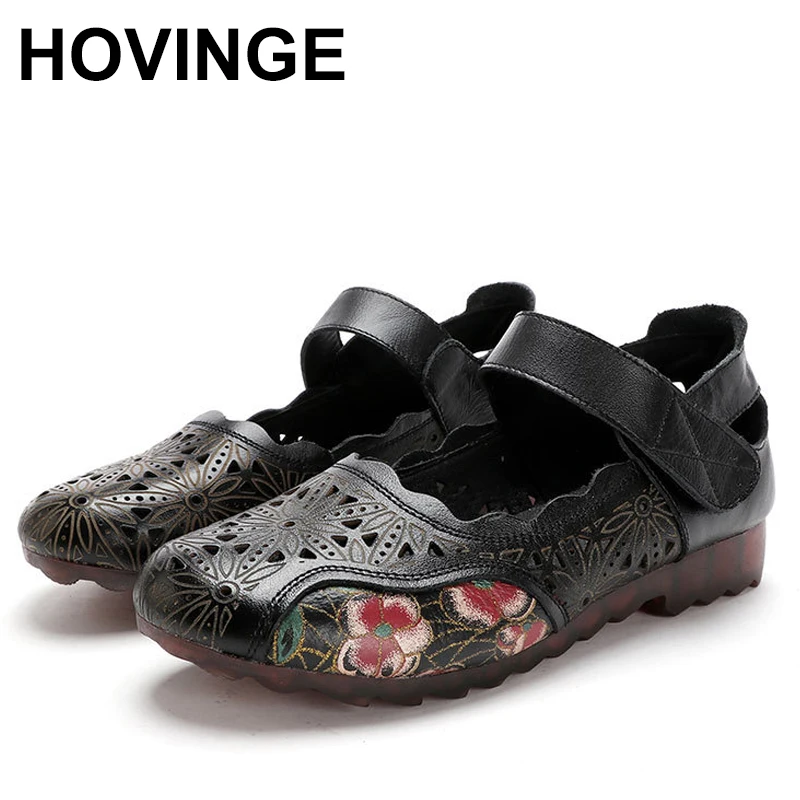 

HOVINGE и натуральной кожи; Новинка; Модные удобные туфли ручной работы, на плоской подошве, круглый носок, на каждый день, Ретро стиль, женские т...