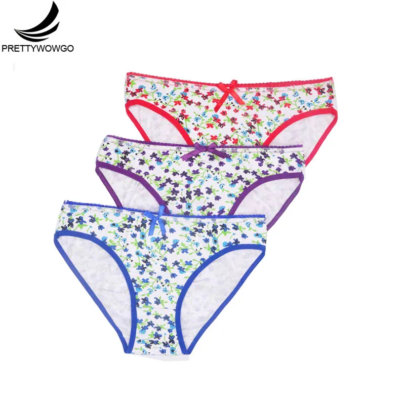 Moonflme 5 шт./лот цветочный принт хлопок женские трусы M L XL 86795