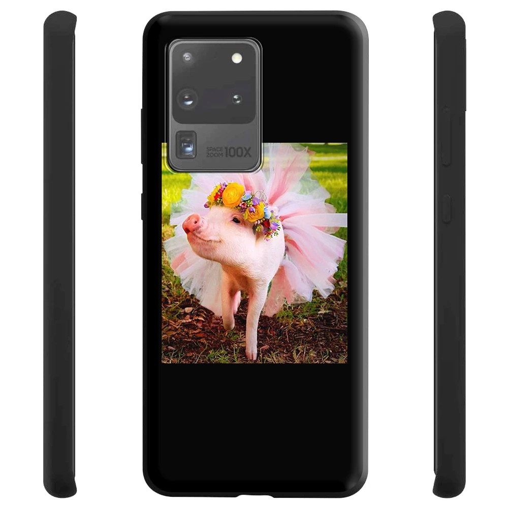 Couples Cute Pink Pet Pig Case for Samsung Galaxy A5 A6 A9 M11 M21 M31 S21 S21S S30 Plus Ultra M51 A02 A12 A32 A52 A72 F62 M62 | Мобильные
