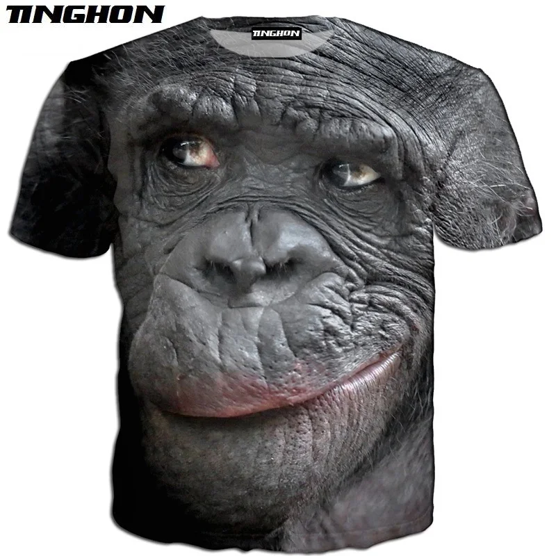 _ Новая мужская футболка с животными орангутан/обезьяна 3D принтом и женская