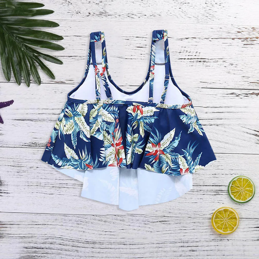 Женский купальник-бикини с высокой талией бикини оборками топ | Женская одежда