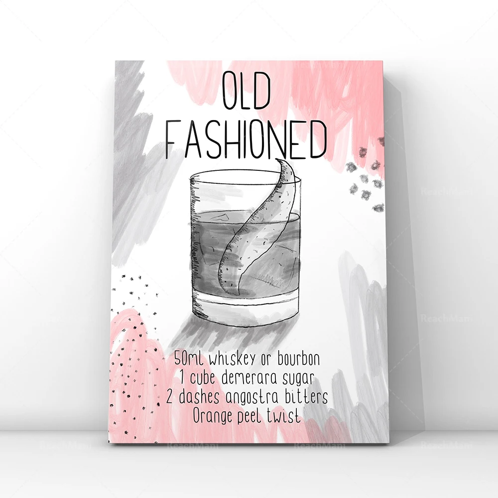 Постер-гид для коктейлей Мохито Мартини Рецепт Хьюго эспрессо рецепт напитков