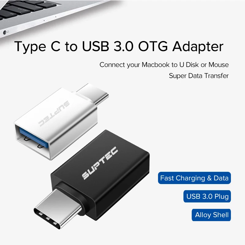 SUPTEC 10 ПАК usb type C OTG адаптер USB C к USB 3,0 OTG кабель type-C адаптер Разъем для Macbook samsung S10 S9 huawei P20