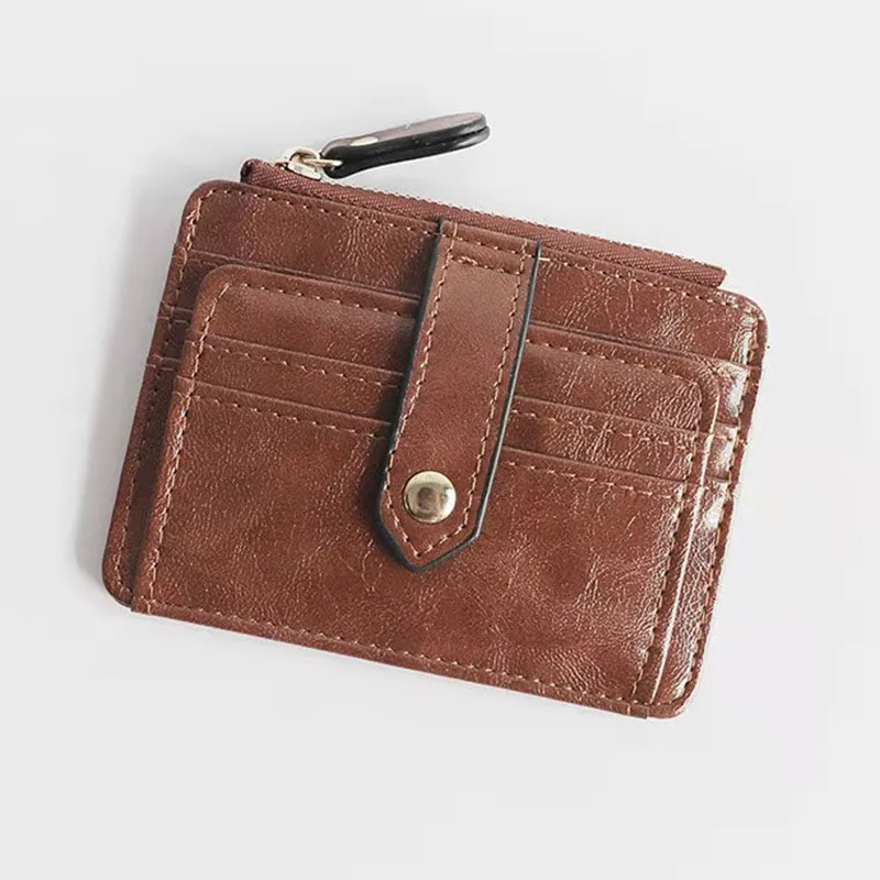 

Luxury brand ultra thin card bag women small wallet women short style fashion retro simple Mini zero wallet one bag