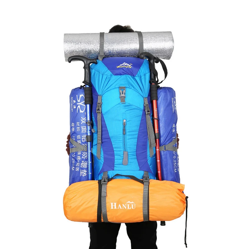 Вместительный походный рюкзак 70 + 5 л Мужской Водонепроницаемый Горный для