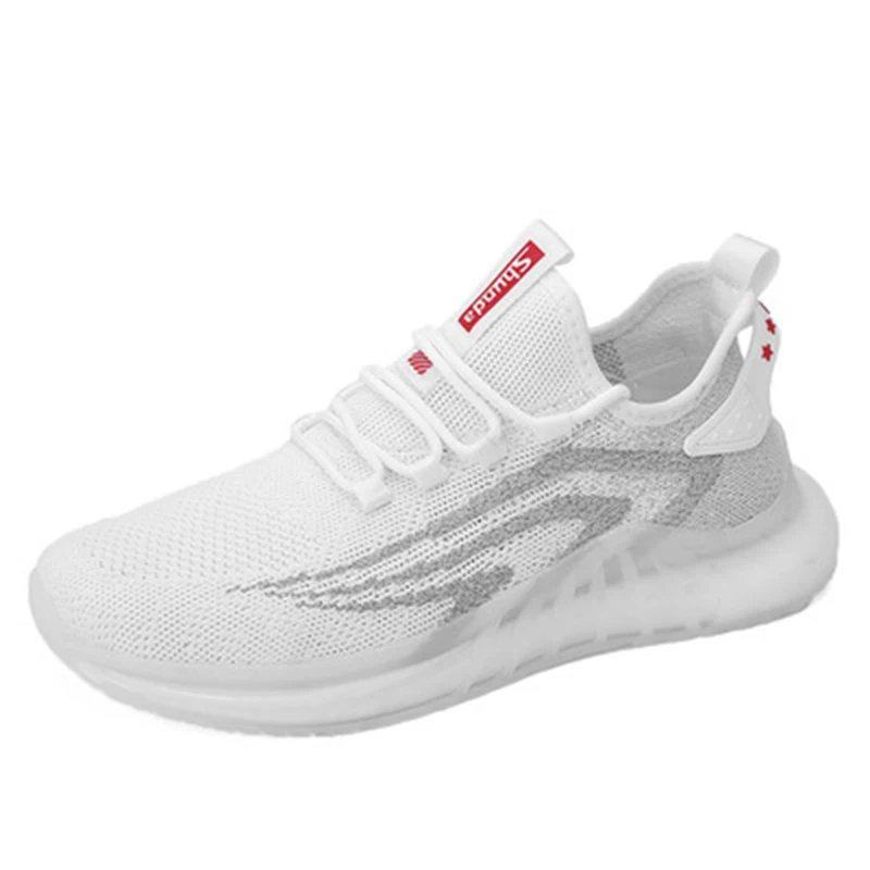 

2021 new flat-heeled popcorn sports casual shoes simple wind fly woven mesh breathable fashion youth running shoes