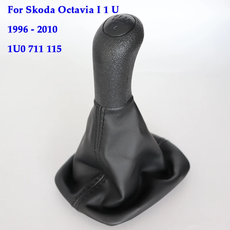 

Car Gear Shift Knobs For Skoda Octavia I 1 U 1996 1997 1998 1999 2000- 2010 Part 1U0 711 115 12mm 23mm With Leather Boot 5 Speed