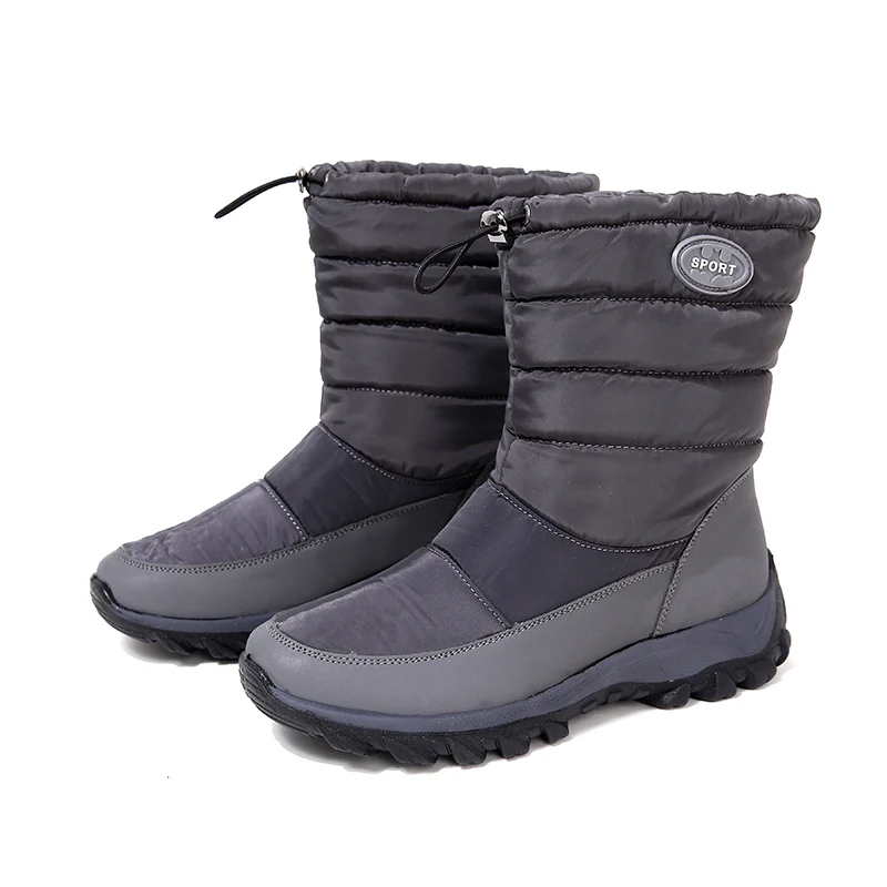 Fujin/зимние сапоги водонепроницаемые на платформе 6 см зимняя обувь с теплым мехом