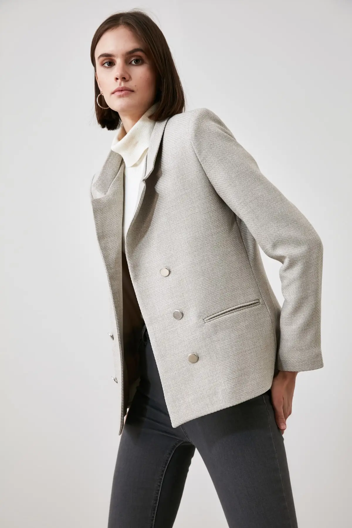 

Trendyol Button Detail Jacket TWOAW21CE0326