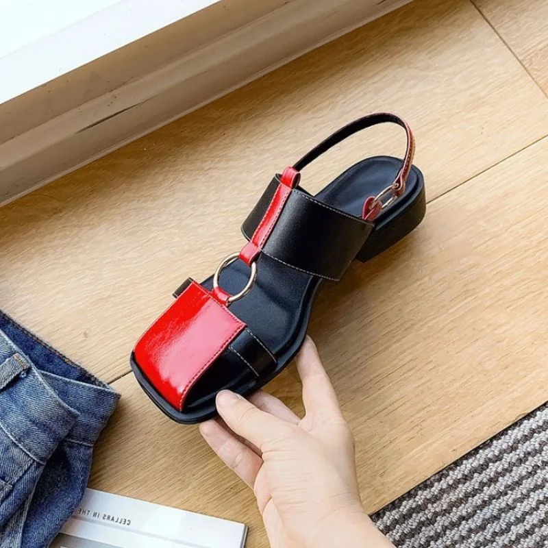 Coolcept/женские сандалии из натуральной кожи с квадратным носком смешанные цвета