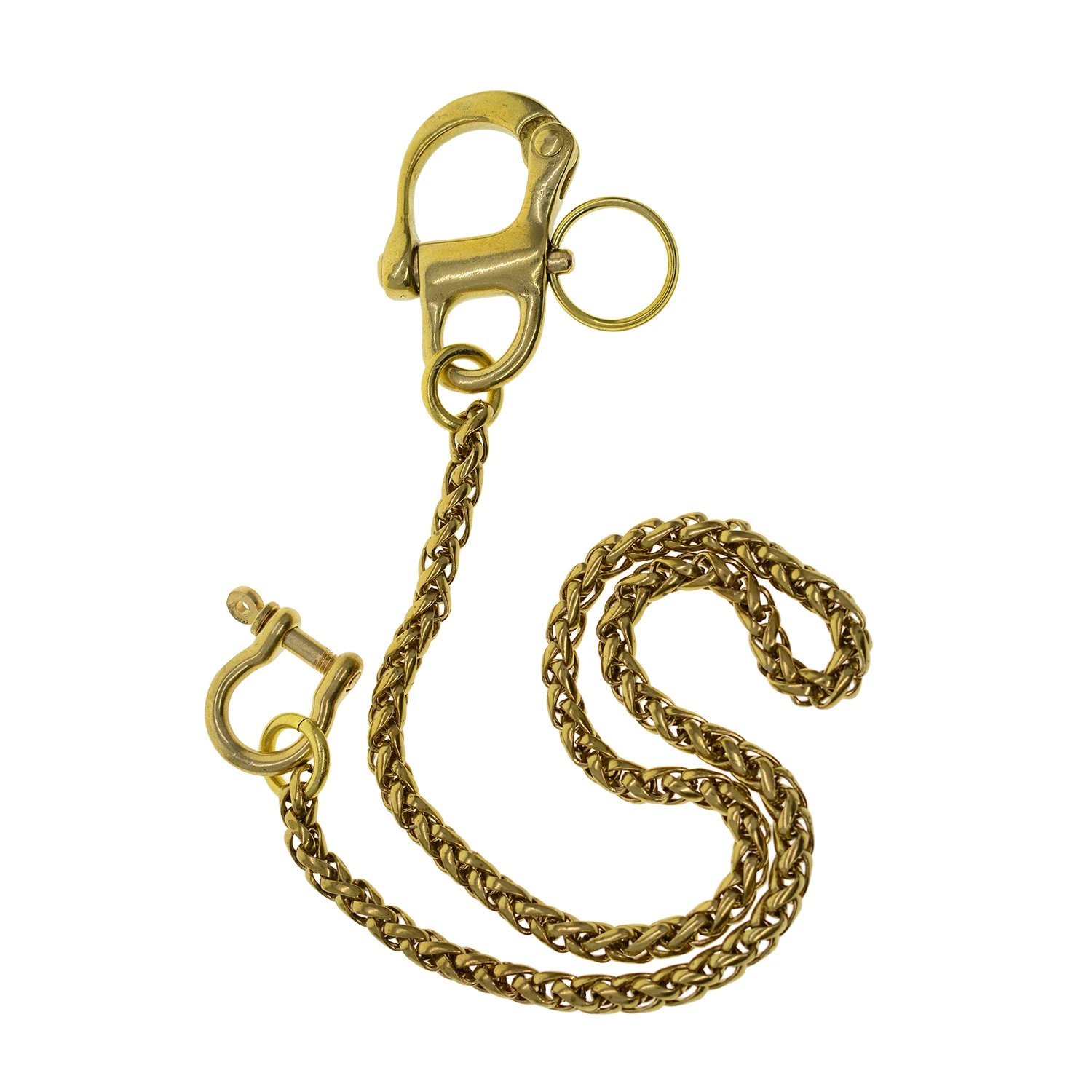 Латунный кошелек пшеницы джинсы брюки Байкерская цепь змеевидная цепочка D