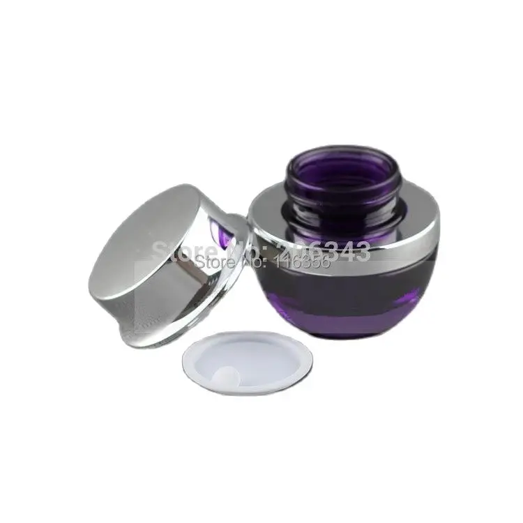 50 г фиолетовая стеклянная банка для крема косметический контейнер косметическая