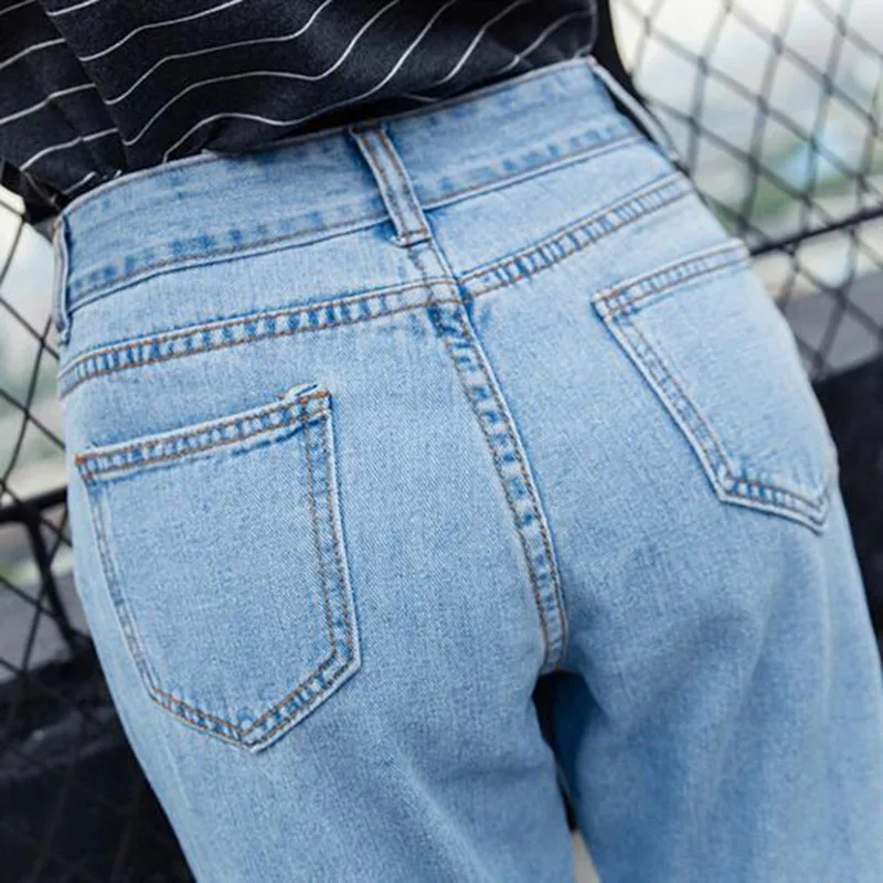 

LJCUIYAO Harem Pants Vintage High Waist Jeans Woman Boyfriends Women's Jeans Full Length Mom Cowboy Denim Pants Mujer Stretch
