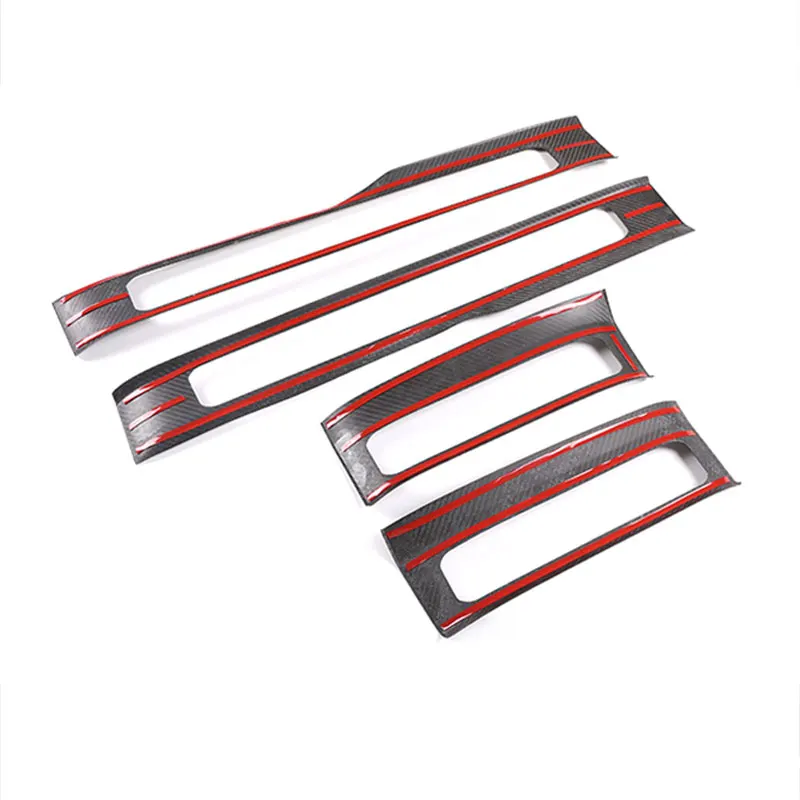 

Real Carbon Fiber Car Inner Door Plate Threshold Strip Protect Sticker For Mercedes-Benz G Class W463 2019-2020 Auto Accessories