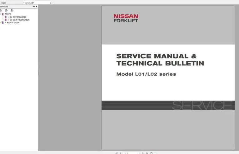Запчасти для NISSAN UNICARRIERS Forklift каталог и руководство по обслуживанию (PDF) 2017 - купить