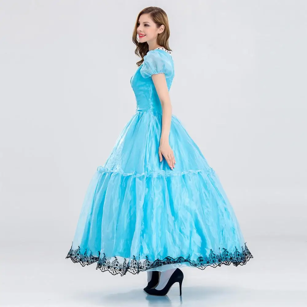 2019 новые модные платья женские светло голубые Alice сказочные сексуальные до