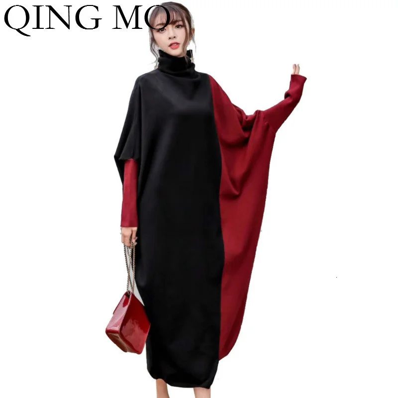 Цин MO размера плюс из кусков Цвет Платье женское Повседневное платье Стиль