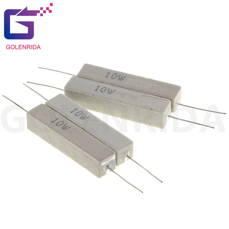 Цементный Резистор 10 Вт 1 2 5 8 Ом 1R 2R 5R 8R шт. | Электронные компоненты и