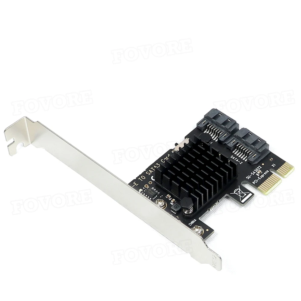 PCIe к SATA 3 III 0 2-портовый адаптер SATA3 6 Гбит/с SSD PCI-e PCI Express x1 конвертер контроллер