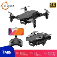 conusea s66 mini drone 4k with dual camera rc quadrocopter quad counter with optical flow rc helicopter foldable drones vs e68