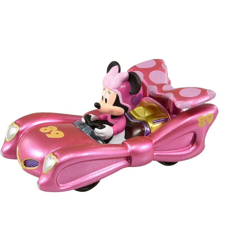 Томика Дисней Микки Маус Гонщики на роадстерах MRR-05 Розовый гром Минни 6 см Металлический литой автомобиль игрушка новая 119937.