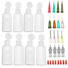 8 шт. 1 унция Henna Jagua тату в виде бутылки Kit многоцелевой прецизионный аппликатор с 16 тупые концы для рисования на теле DIY Project