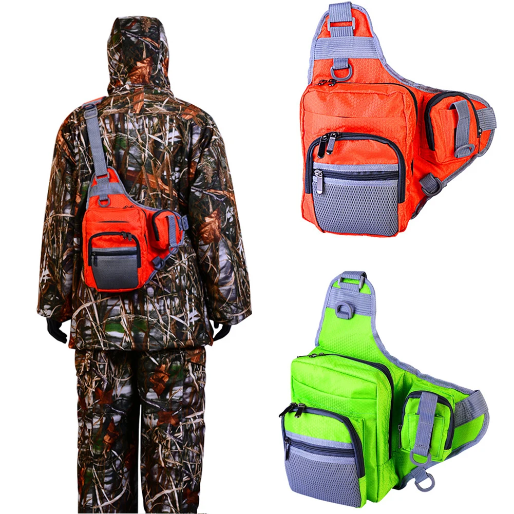 

Multi Function Fishing Bag Tackle Storage Bag Cross Body Sling Bag Adjustable High Quality Fishing Wheels Tools