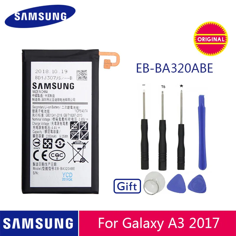 Samsung телефон батарея EB-BA320ABE 2350 мАч для samsung Galaxy A3 SM-A320 A320F Замена батареи+ Бесплатные инструменты