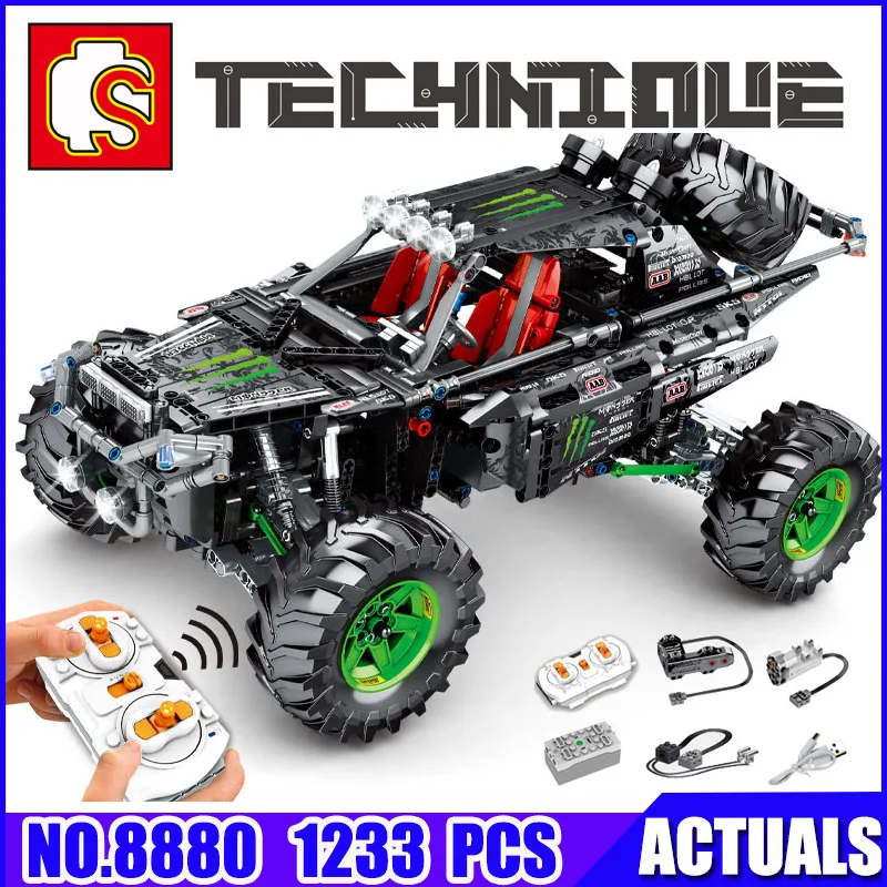 

SEMBO BLOCK Technic Series Remote Control Off-road Black Racing Car Educational Toys Building Blocks Bricks Birthday DIY Gifts