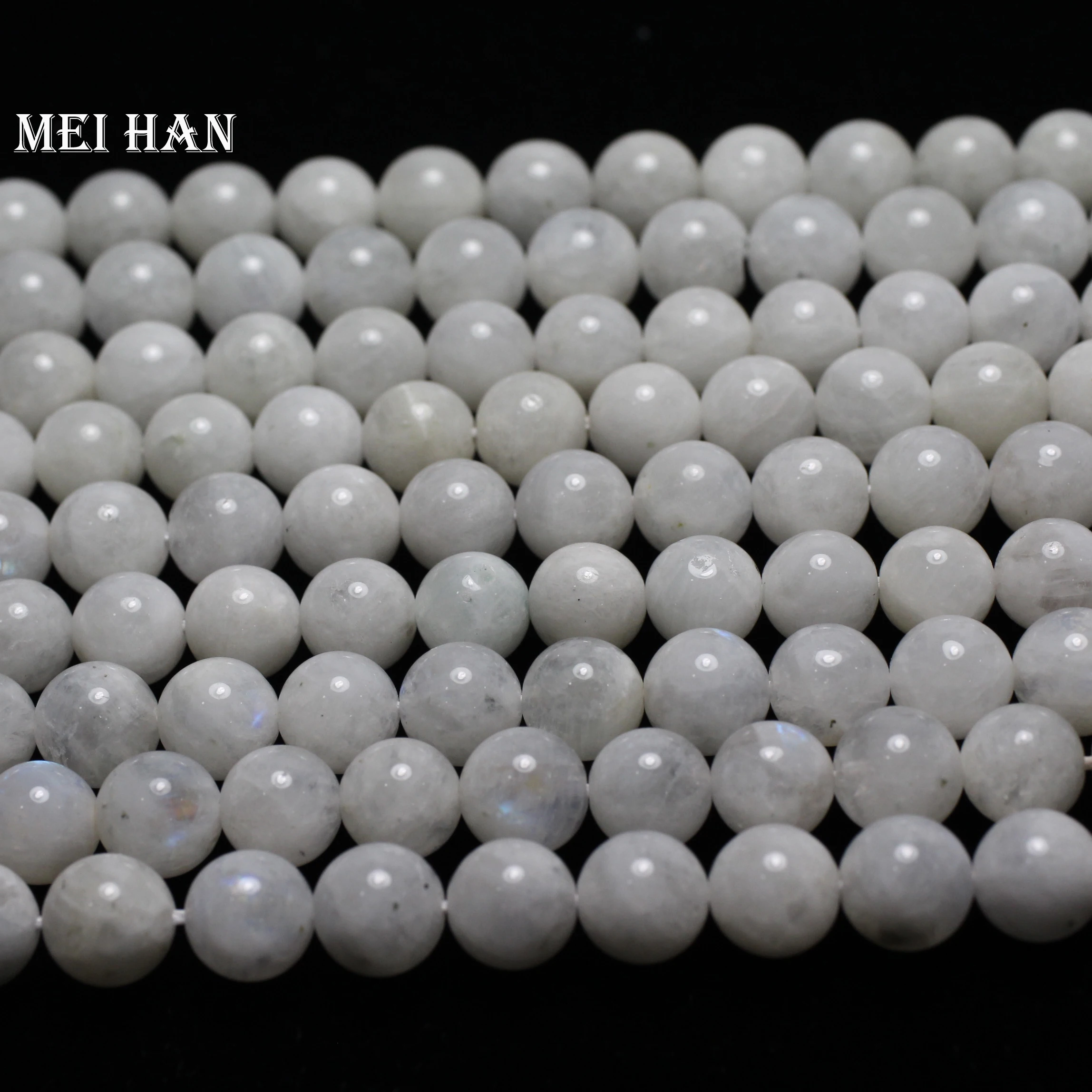 Meihan оптовая продажа (1 нить/комплект/) A + 9 5 10 мм натуральный лунный камень Гладкие